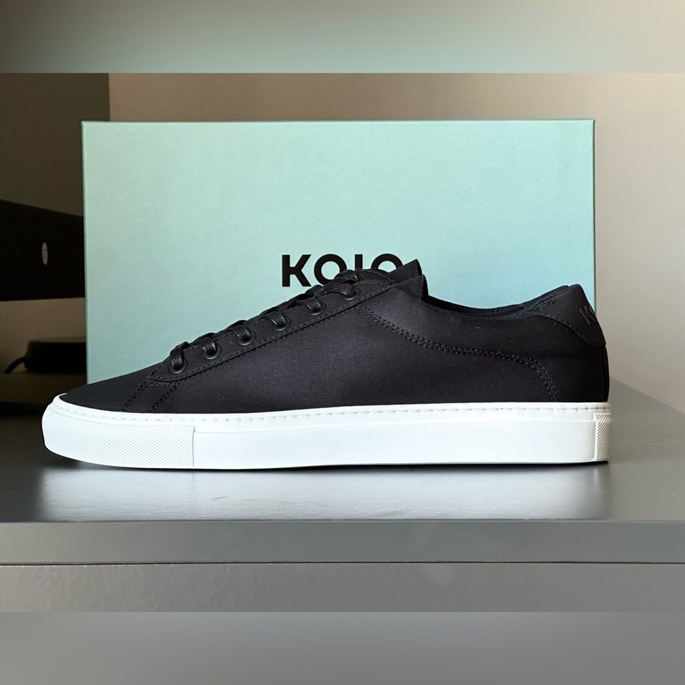 Koio Capri Canvas, Black/Onyx, size 41 - NEW in box